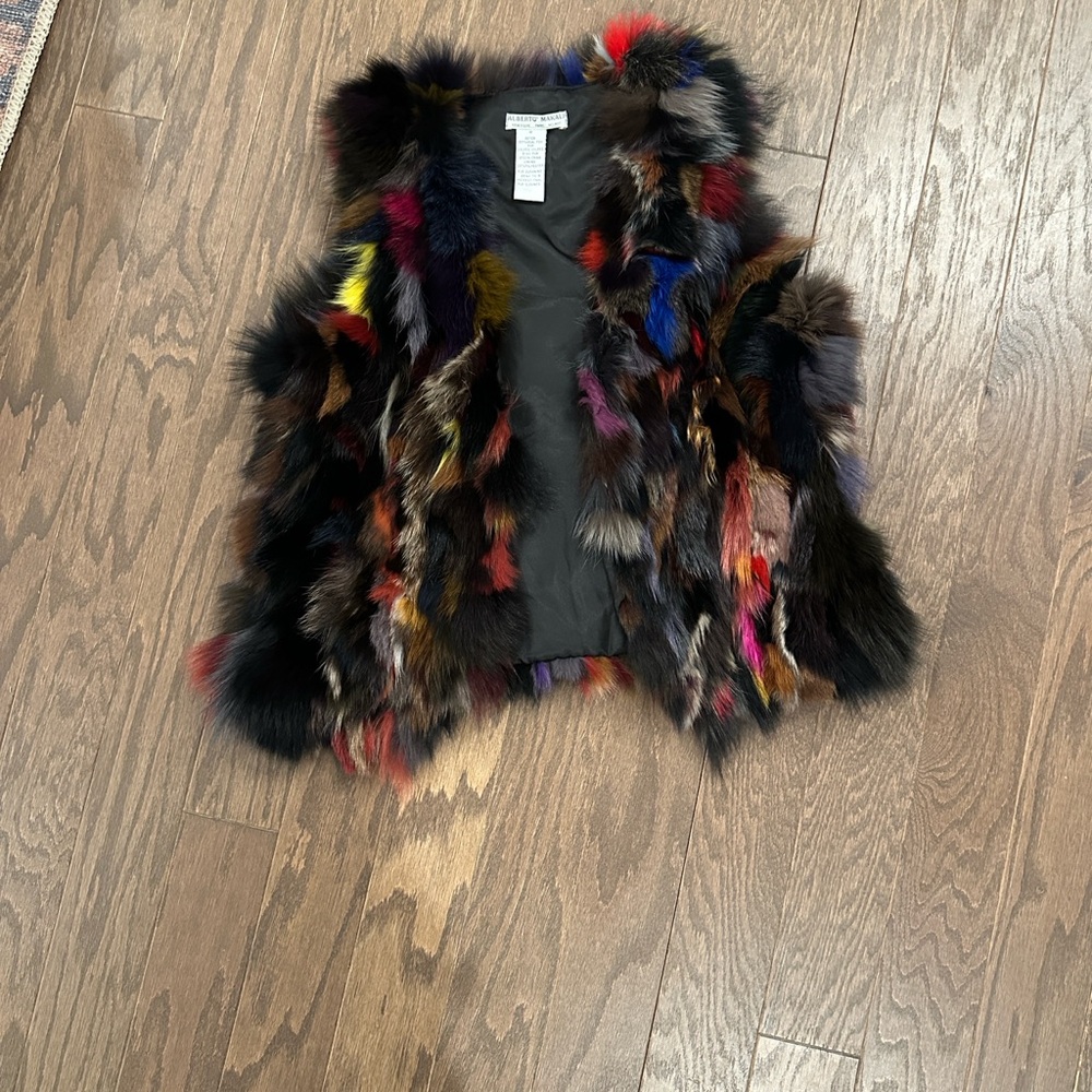 Alberto Makali Colorful 100% RealFox Fur Vest